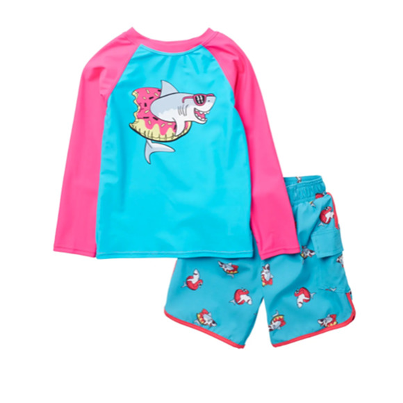 Sovereign Code Swimsuit Shorts Rashguard 2 pieces Boys Kids Sz 5 NEW NWT N24 - Picture 1 of 2